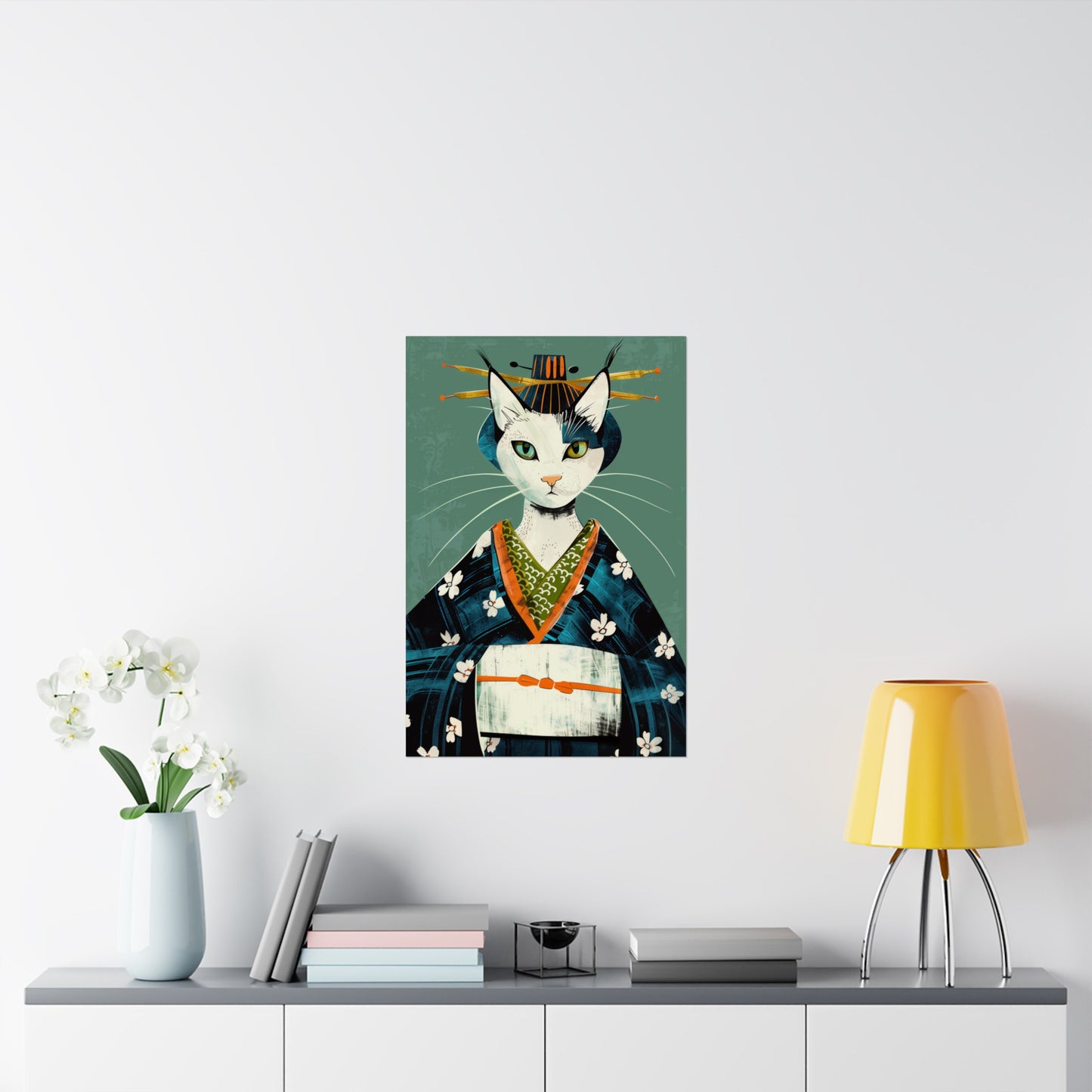 Cat Geisha Poster - Nihon Kollection