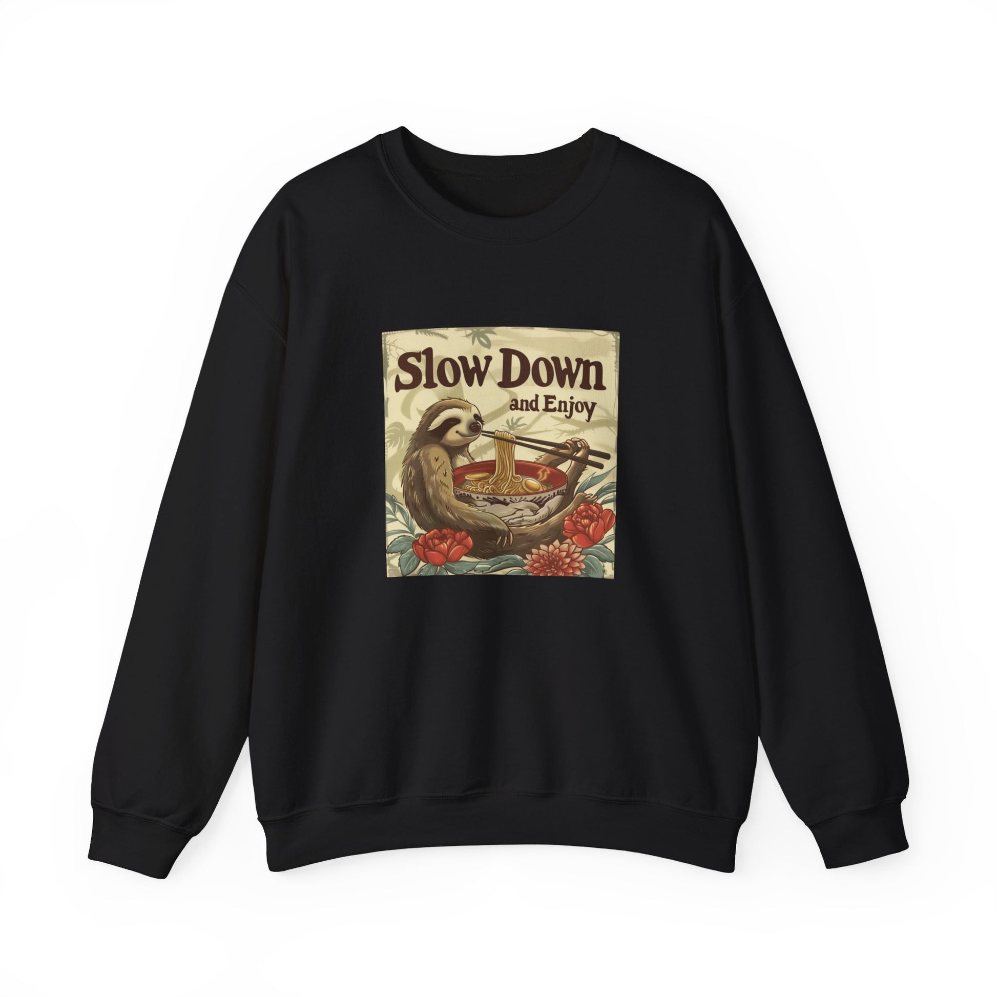 Slow Down And Enjoy Ramen Sloth Sweatshirt - Nihon Kollection