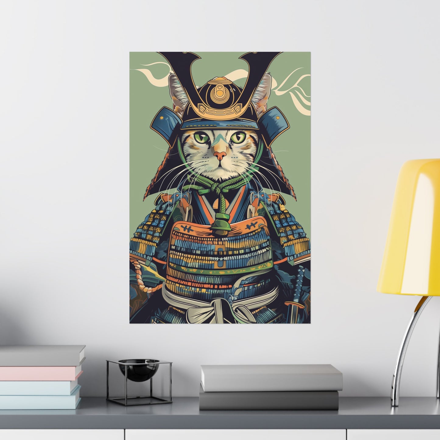 Samurai Cat Poster - Nihon Kollection