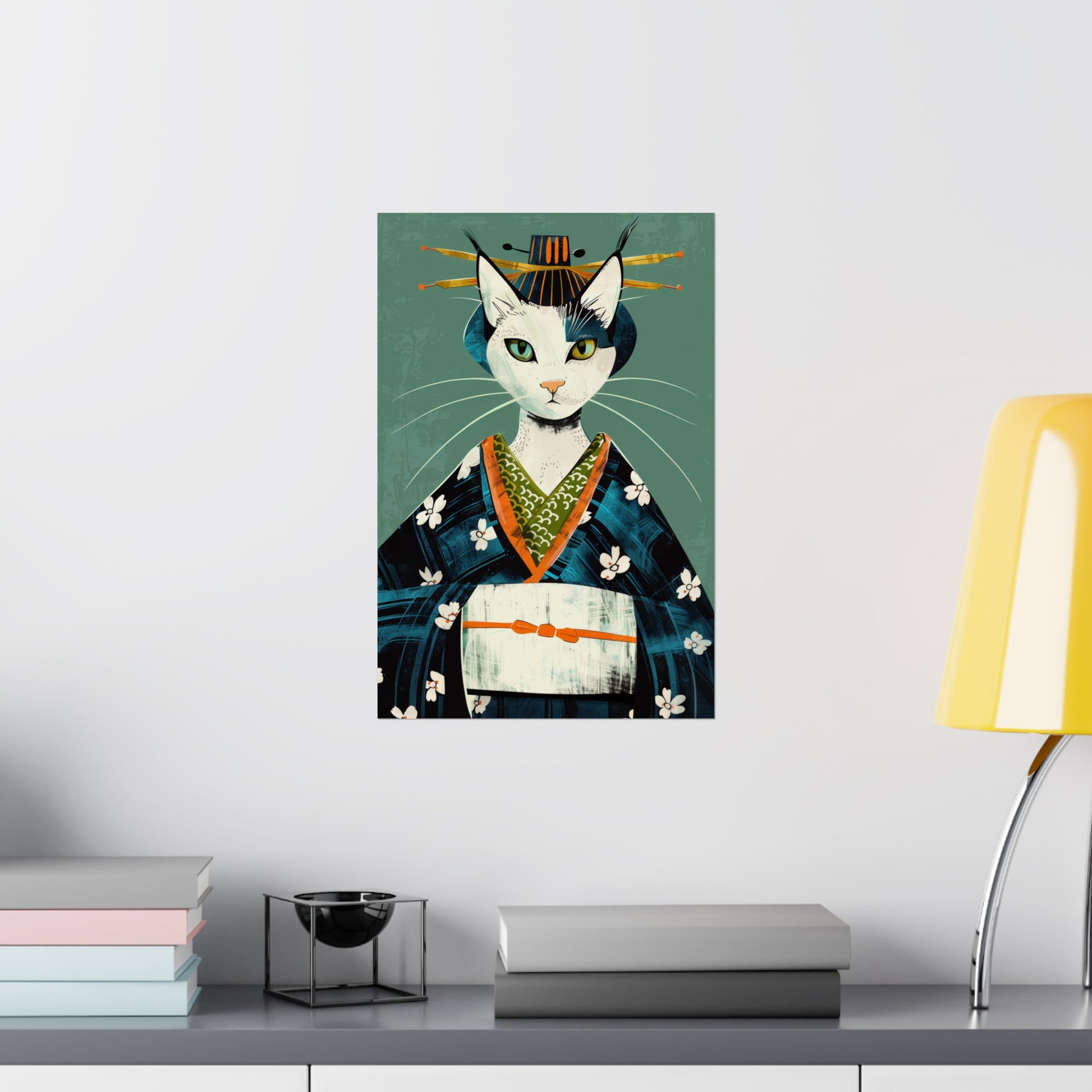 Cat Geisha Poster - Nihon Kollection