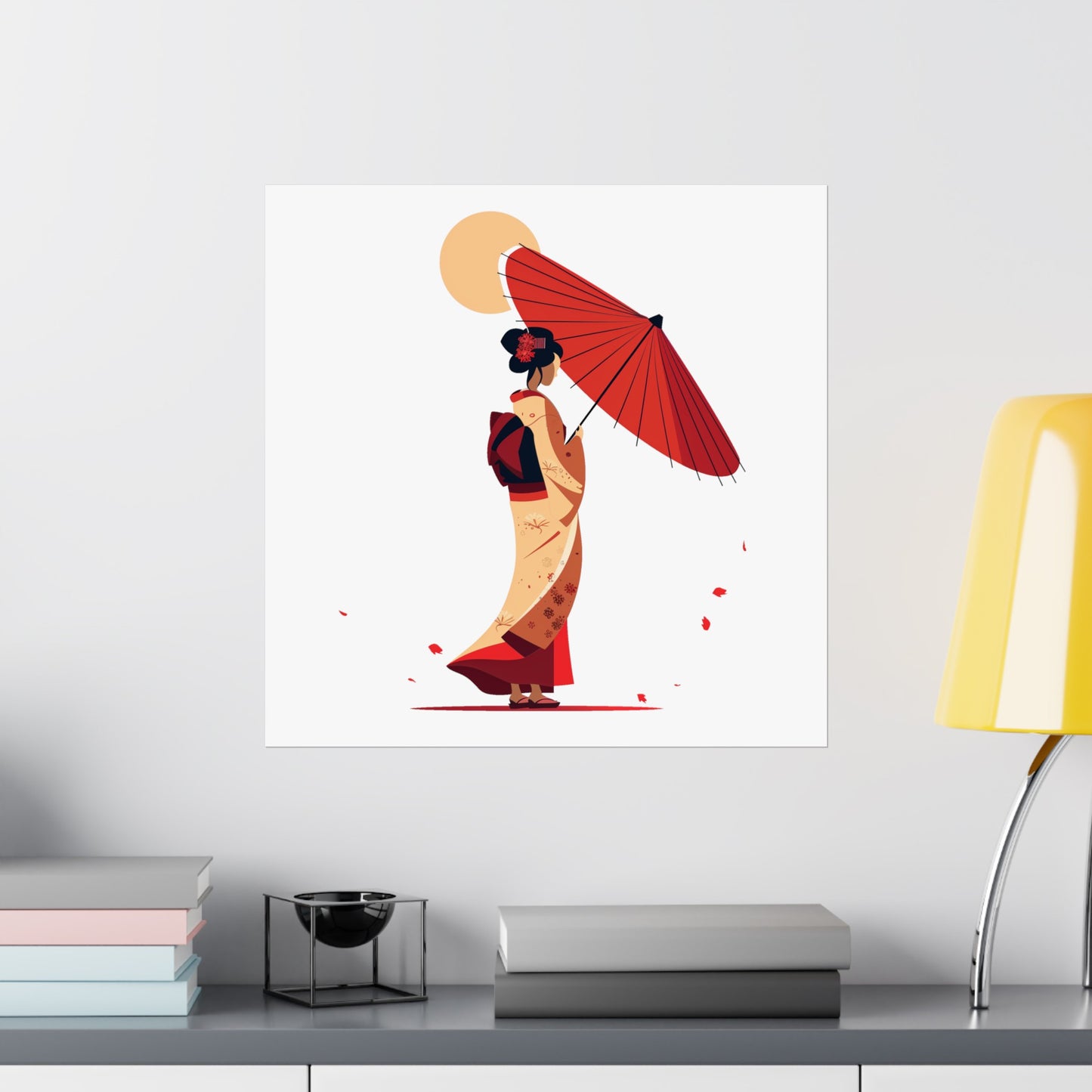 Geisha Holding Umbrella Poster - Nihon Kollection