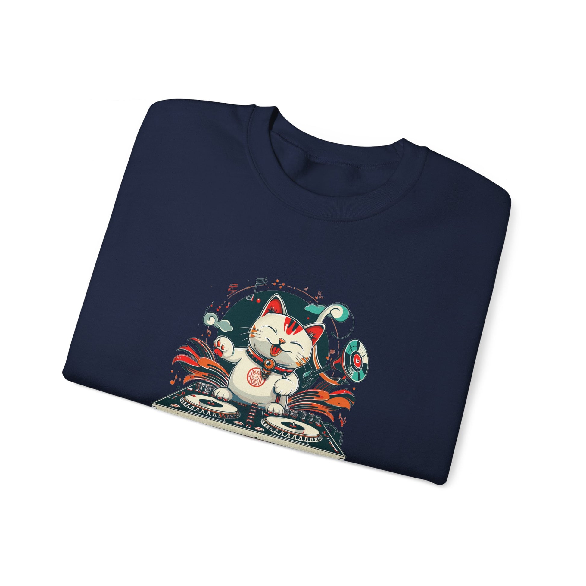 Maneki Neko Lucky Cat DJ Sweatshirt - Nihon Kollection