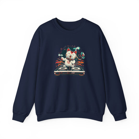 Maneki Neko Lucky Cat DJ Sweatshirt - Nihon Kollection