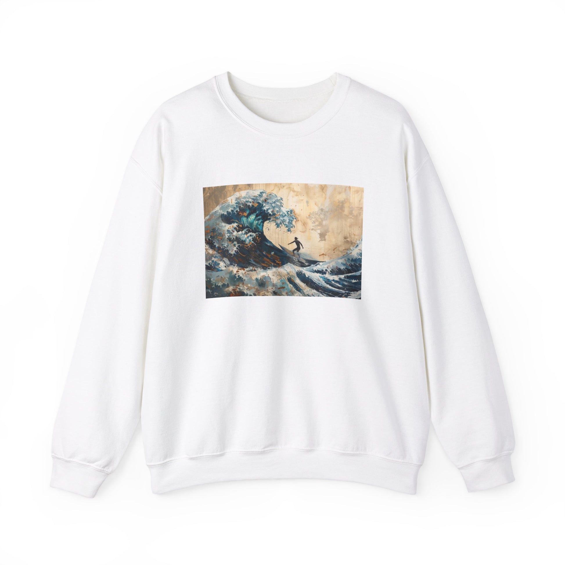 Surfer Riding Hokusai the Great Wave Sweatshirt - Nihon Kollection