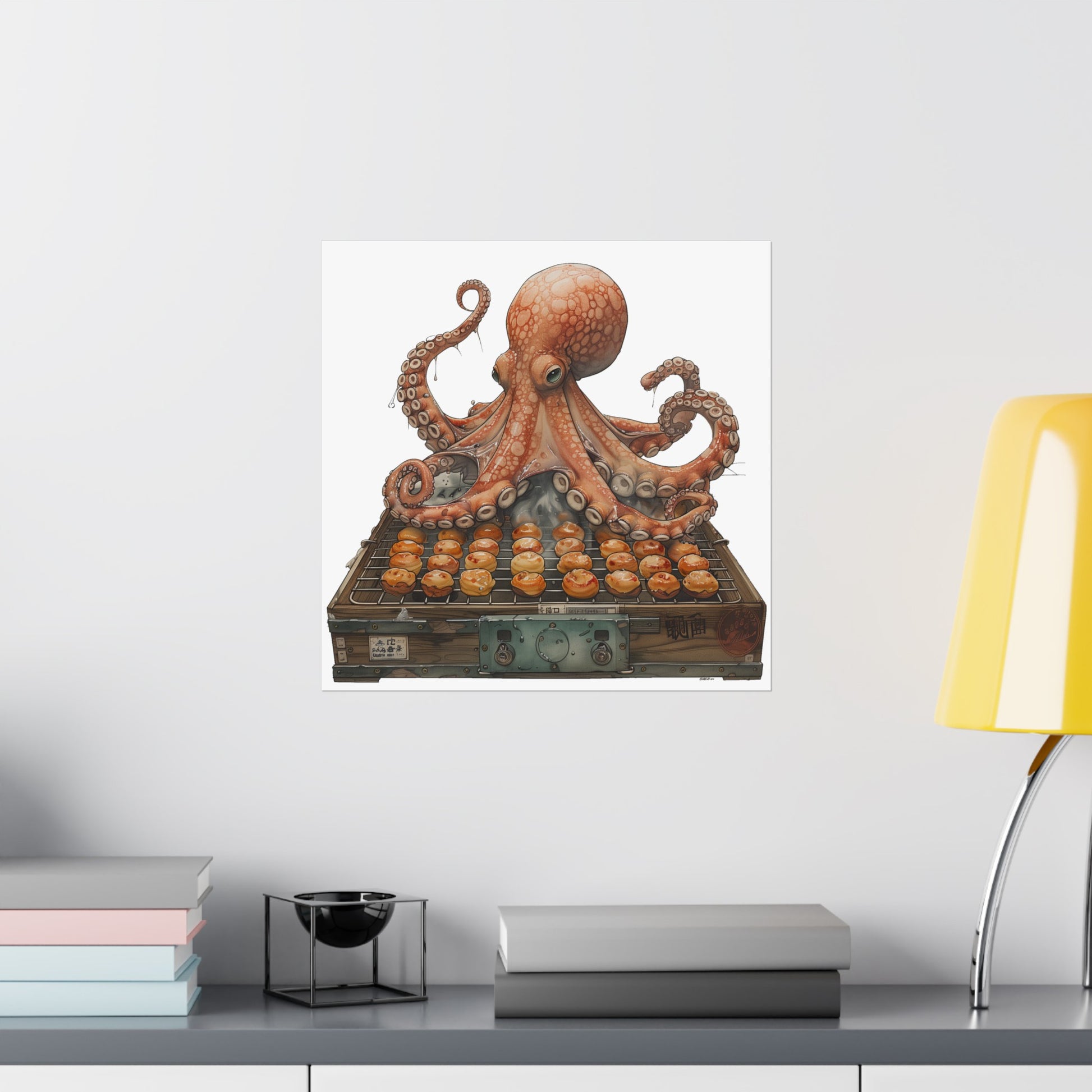 Octopus Flipping Takoyaki Poster - Nihon Kollection