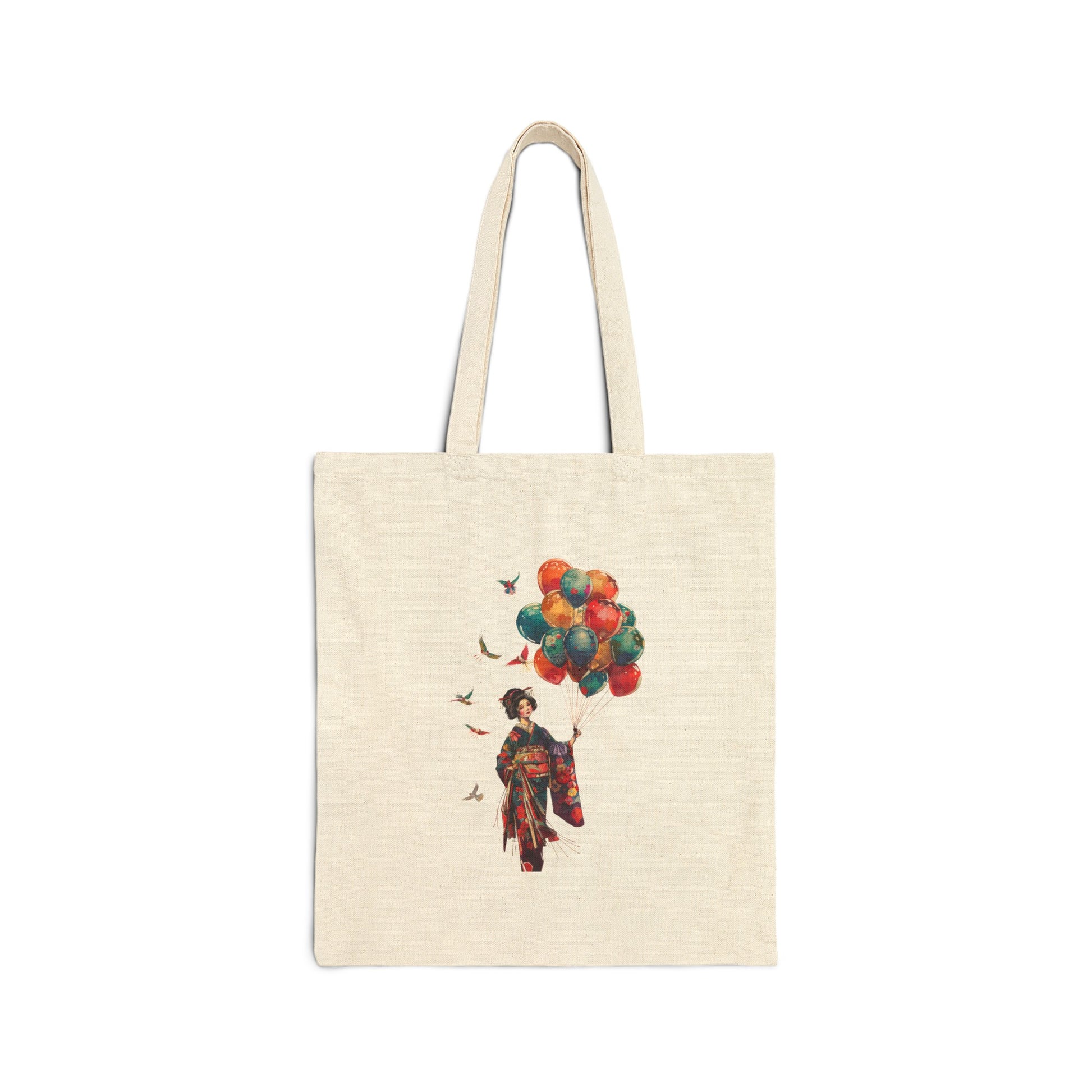 Geisha Holding Balloons Tote Bag - Nihon Kollection