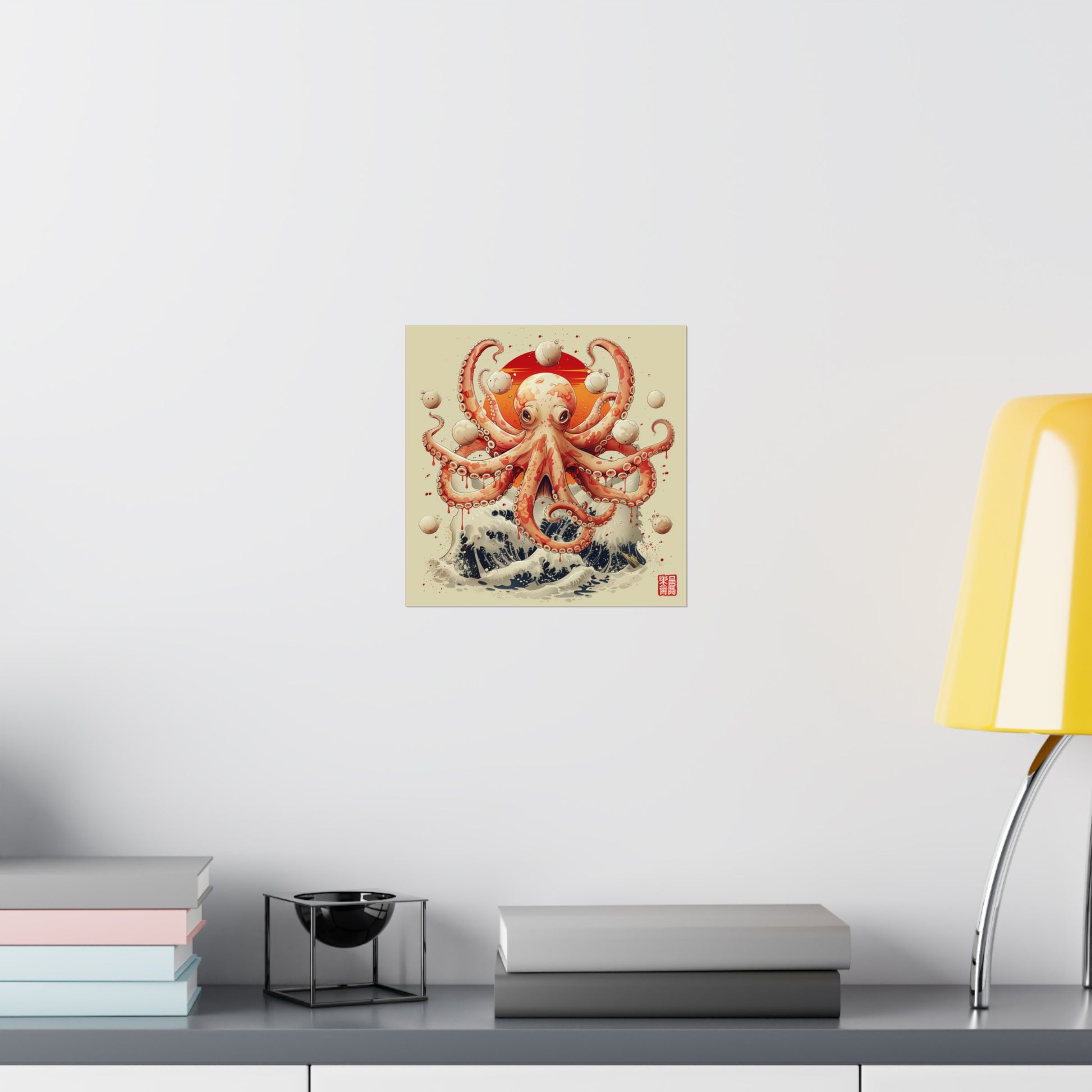 Wave Riding Octopus Poster - Nihon Kollection