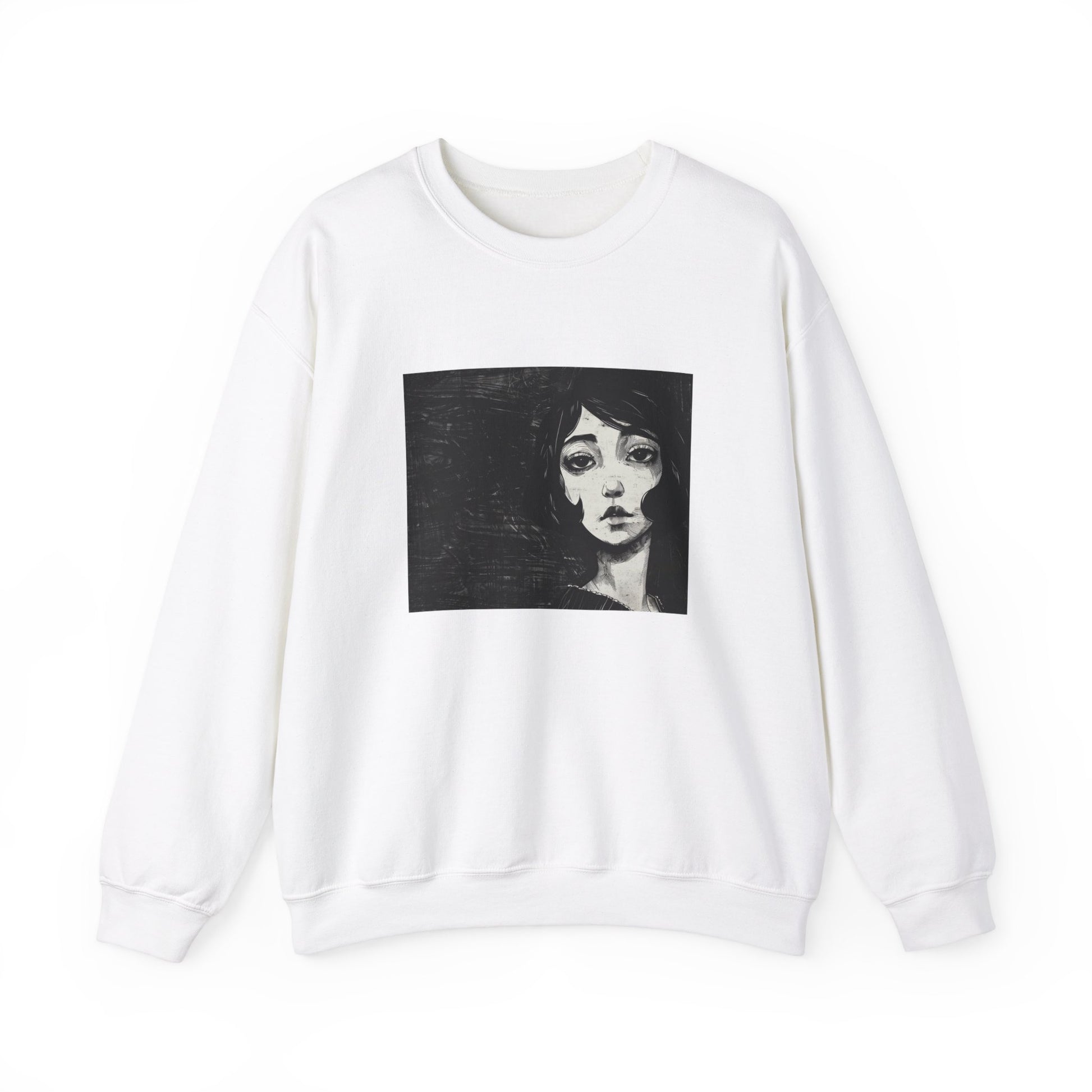 Japanese Woman in Black and White Sweatshirt - Nihon Kollection