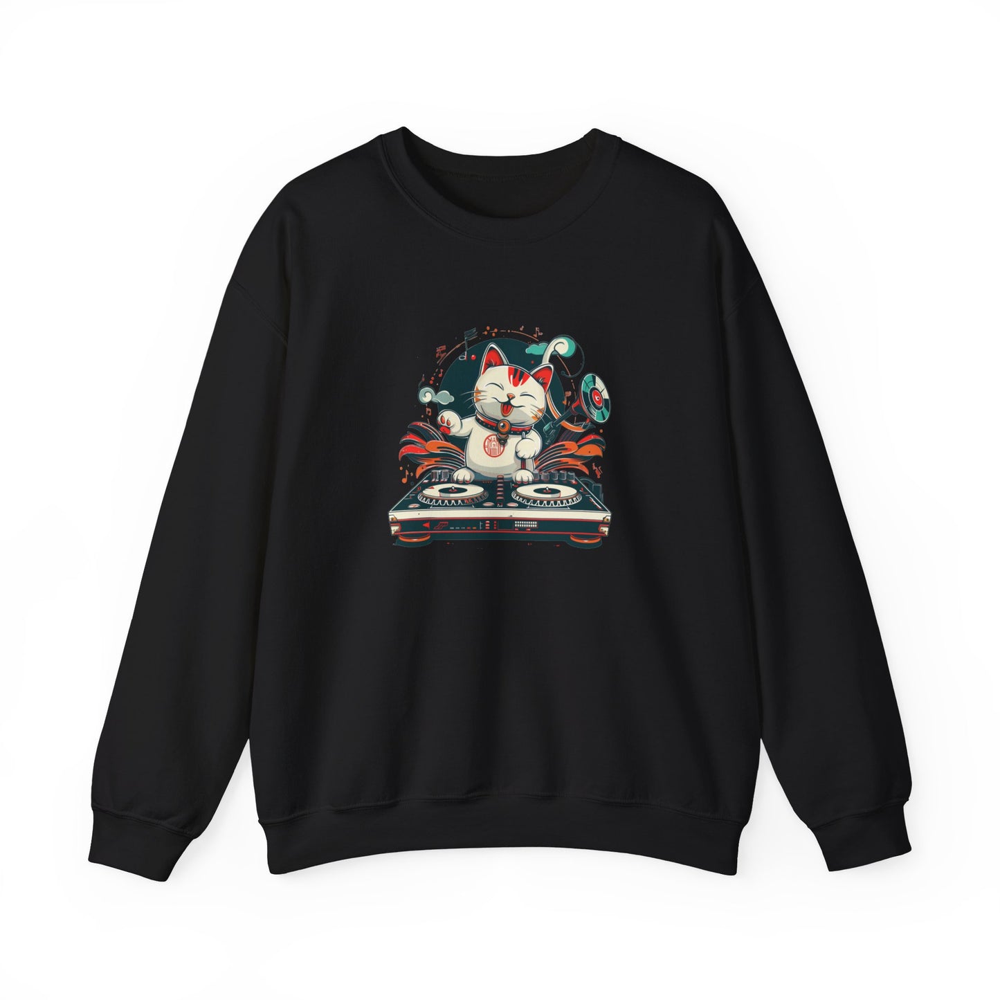 Maneki Neko Lucky Cat DJ Sweatshirt - Nihon Kollection