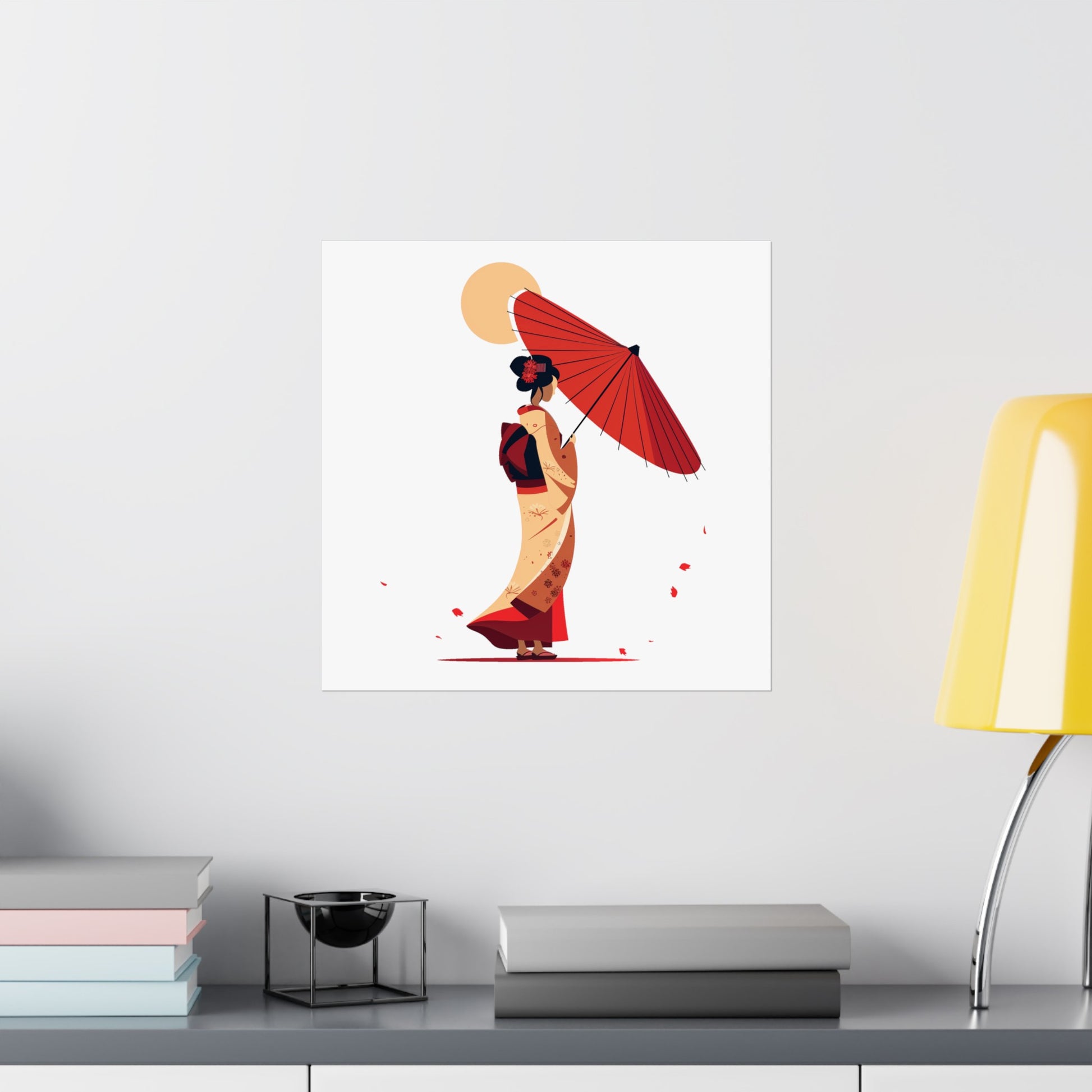 Geisha Holding Umbrella Poster - Nihon Kollection