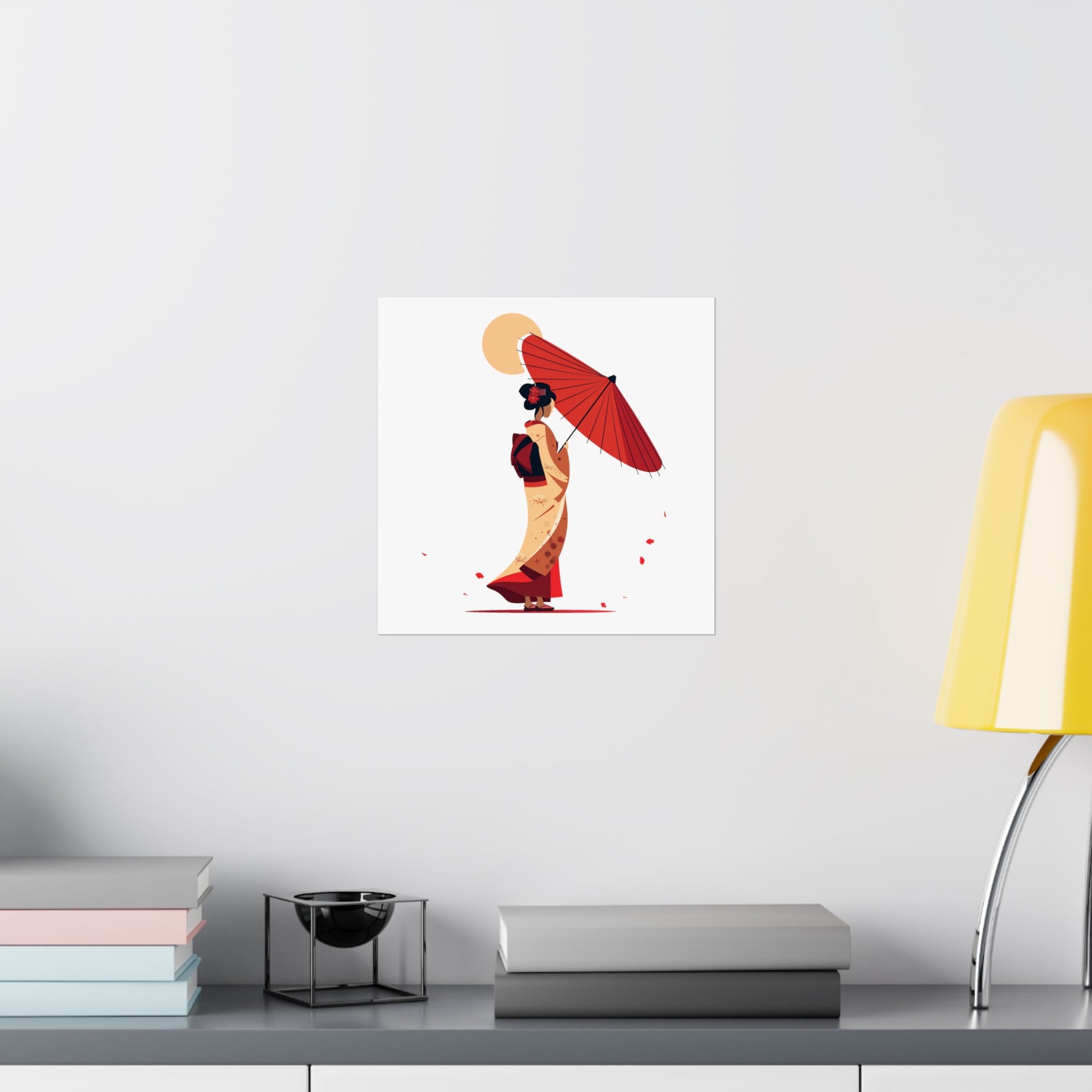 Geisha Holding Umbrella Poster - Nihon Kollection