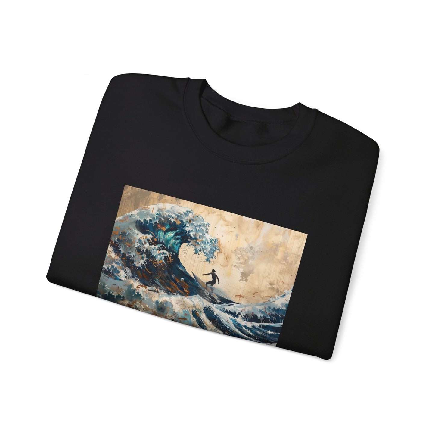 Surfer Riding Hokusai the Great Wave Sweatshirt - Nihon Kollection