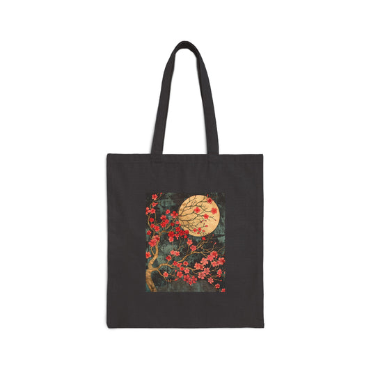 Sakura Branch with The Moon Tote Bag - Nihon Kollection