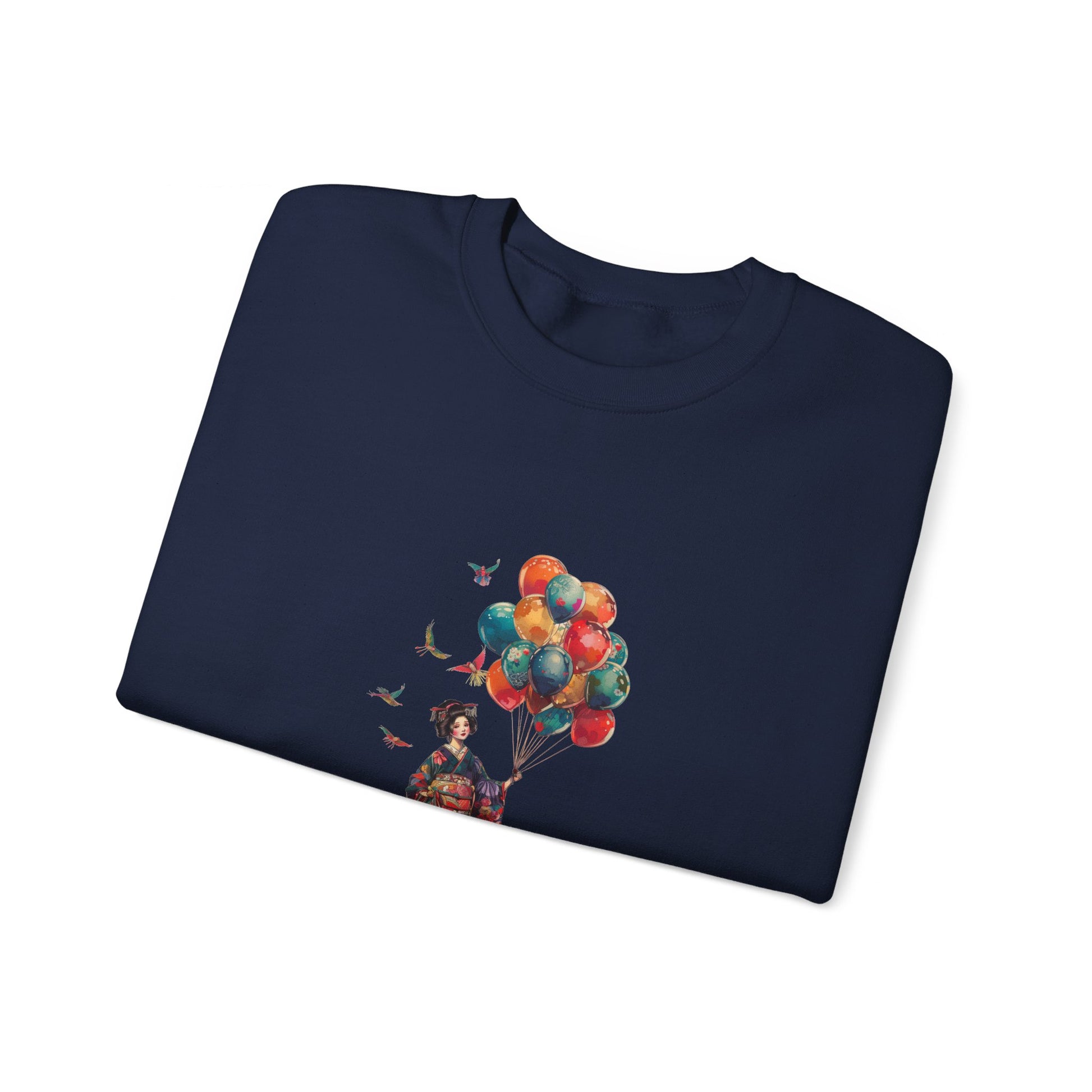 Geisha Holding Balloons Sweatshirt - Nihon Kollection