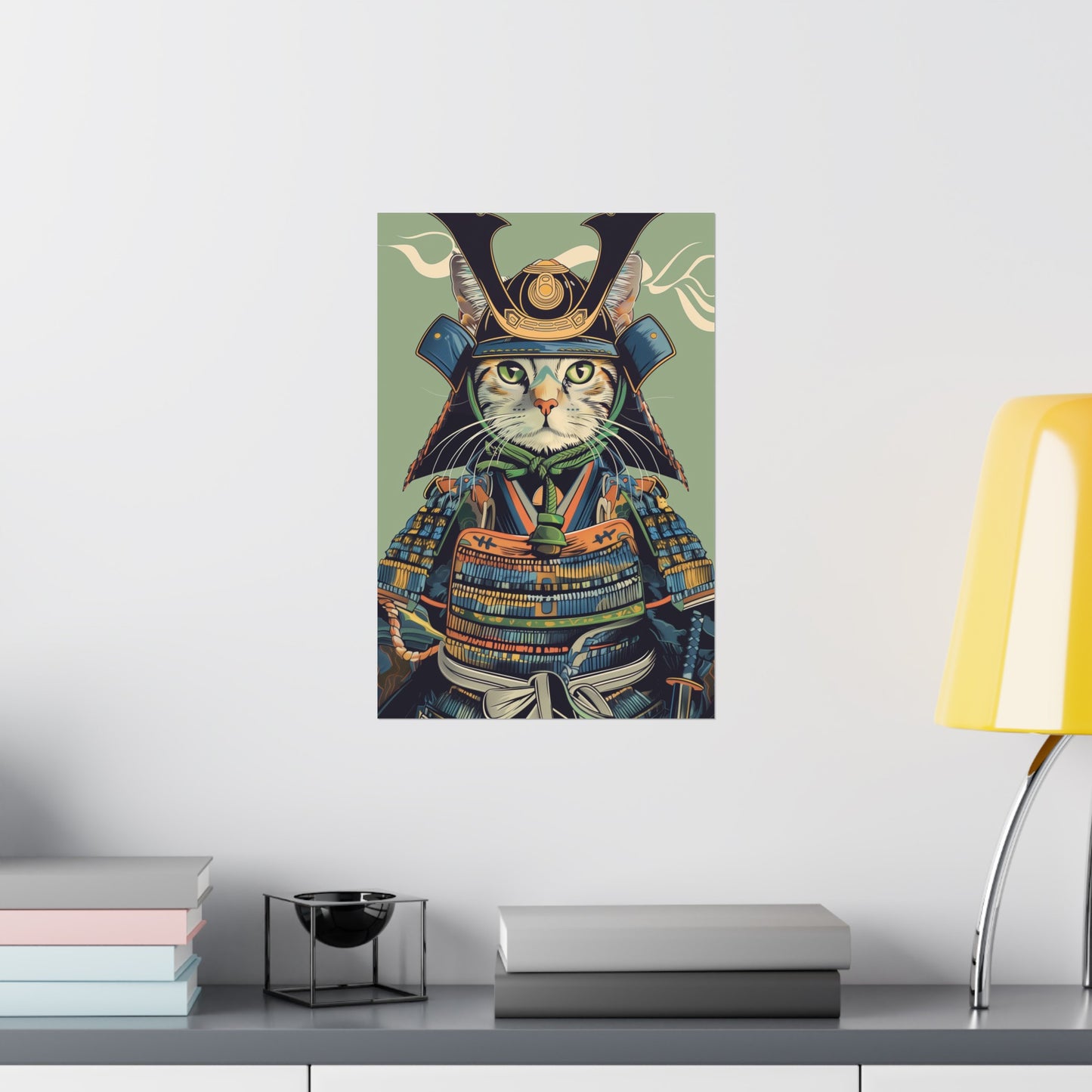 Samurai Cat Poster - Nihon Kollection