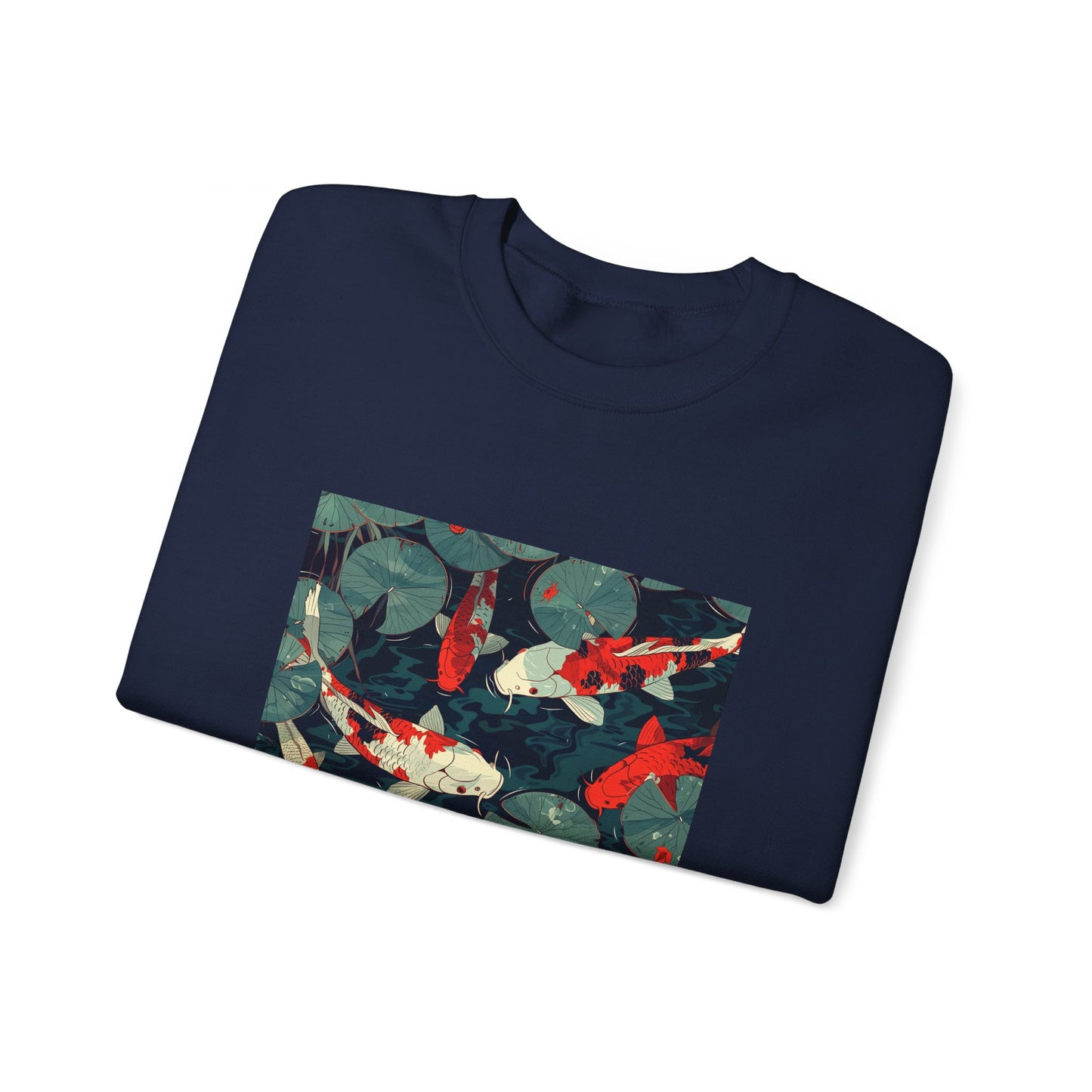 Koi Fish with Water Lilies Sweatshirt - Nihon Kollection