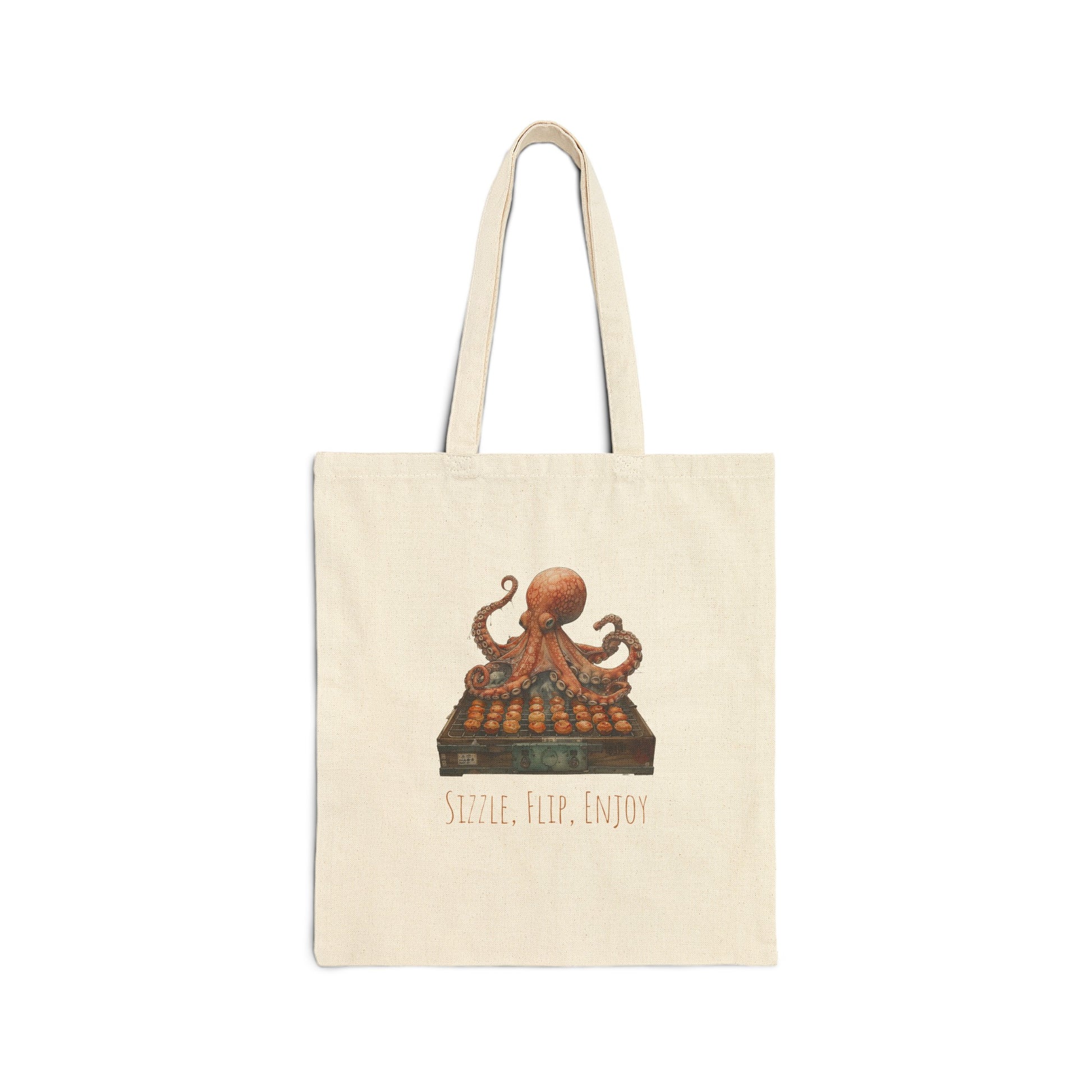 Sizzle, Flip, Enjoy Octopus Flipping Takoyaki Tote Bag - Nihon Kollection