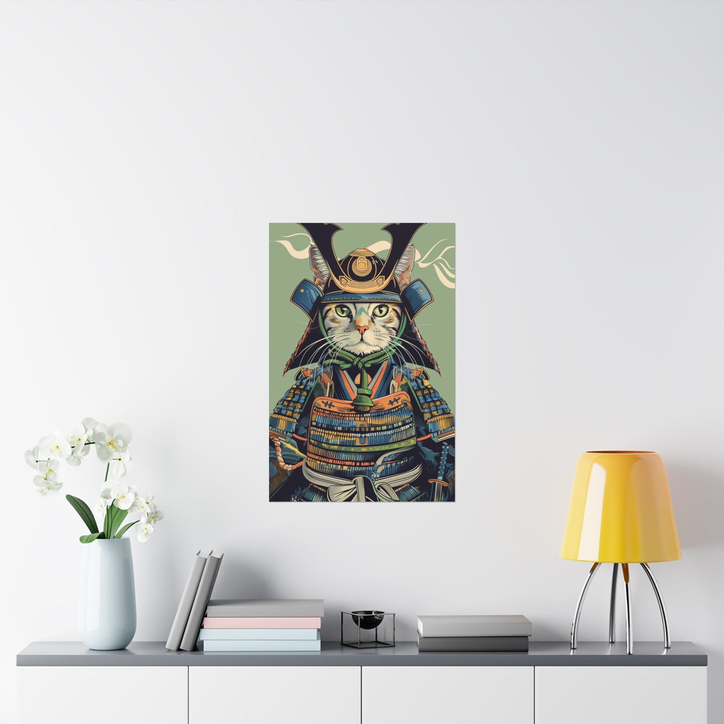 Samurai Cat Poster - Nihon Kollection