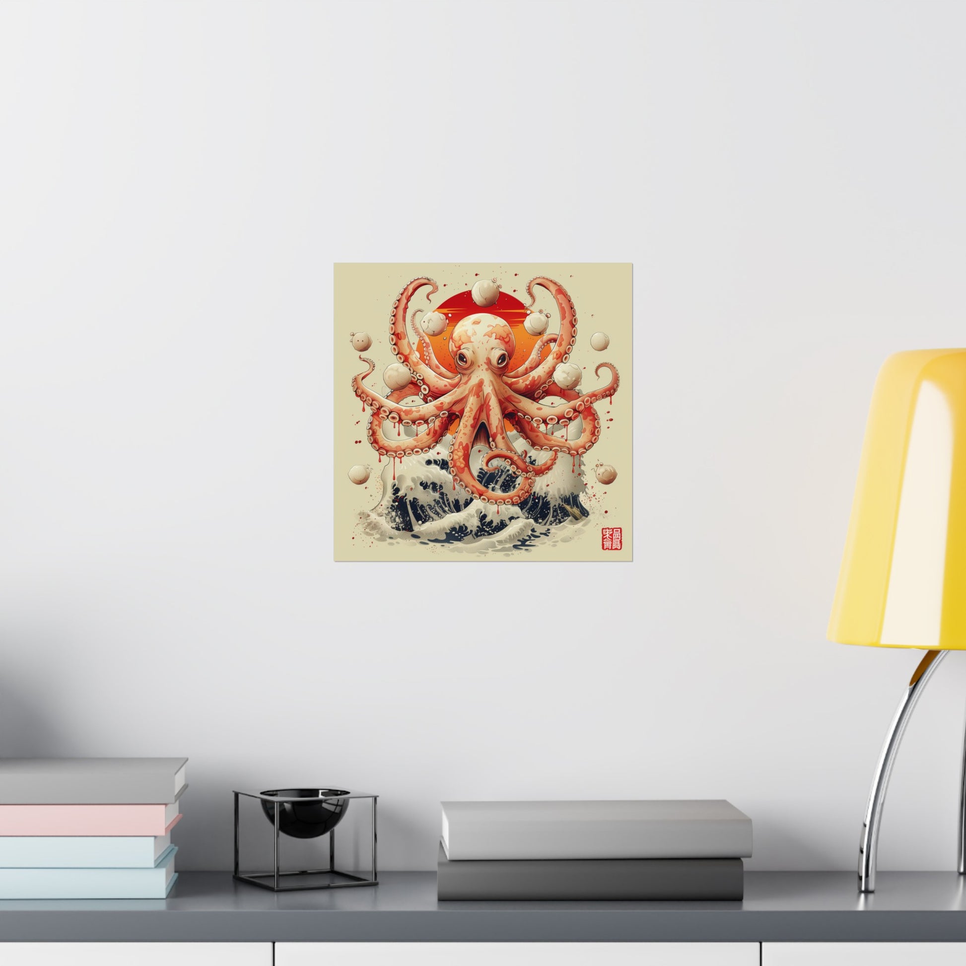 Wave Riding Octopus Poster - Nihon Kollection