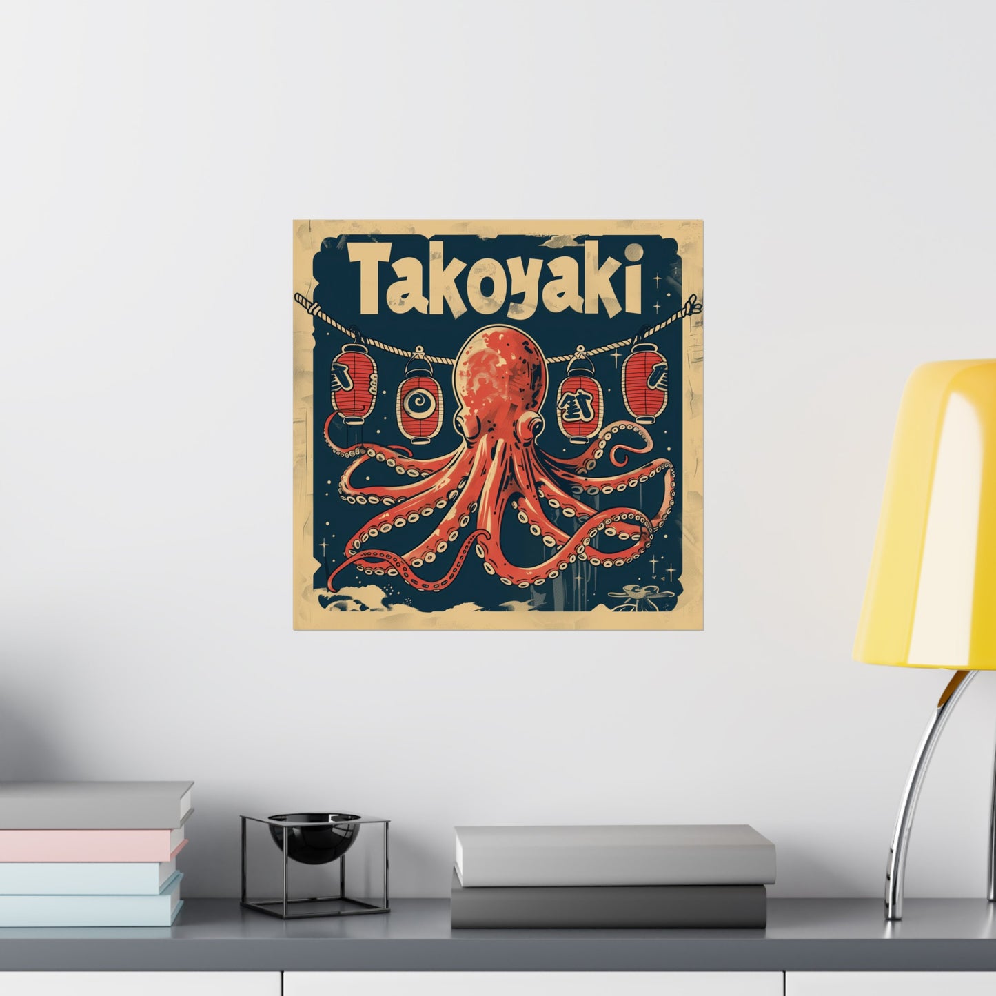 Retro Octopus Takoyaki Poster - Nihon Kollection