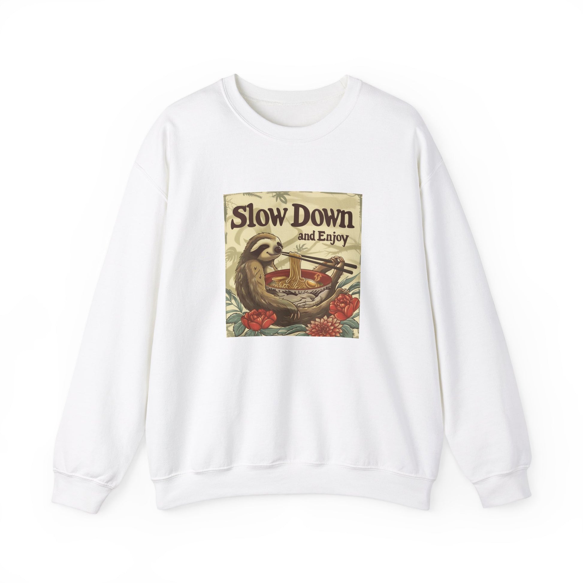 Slow Down And Enjoy Ramen Sloth Sweatshirt - Nihon Kollection