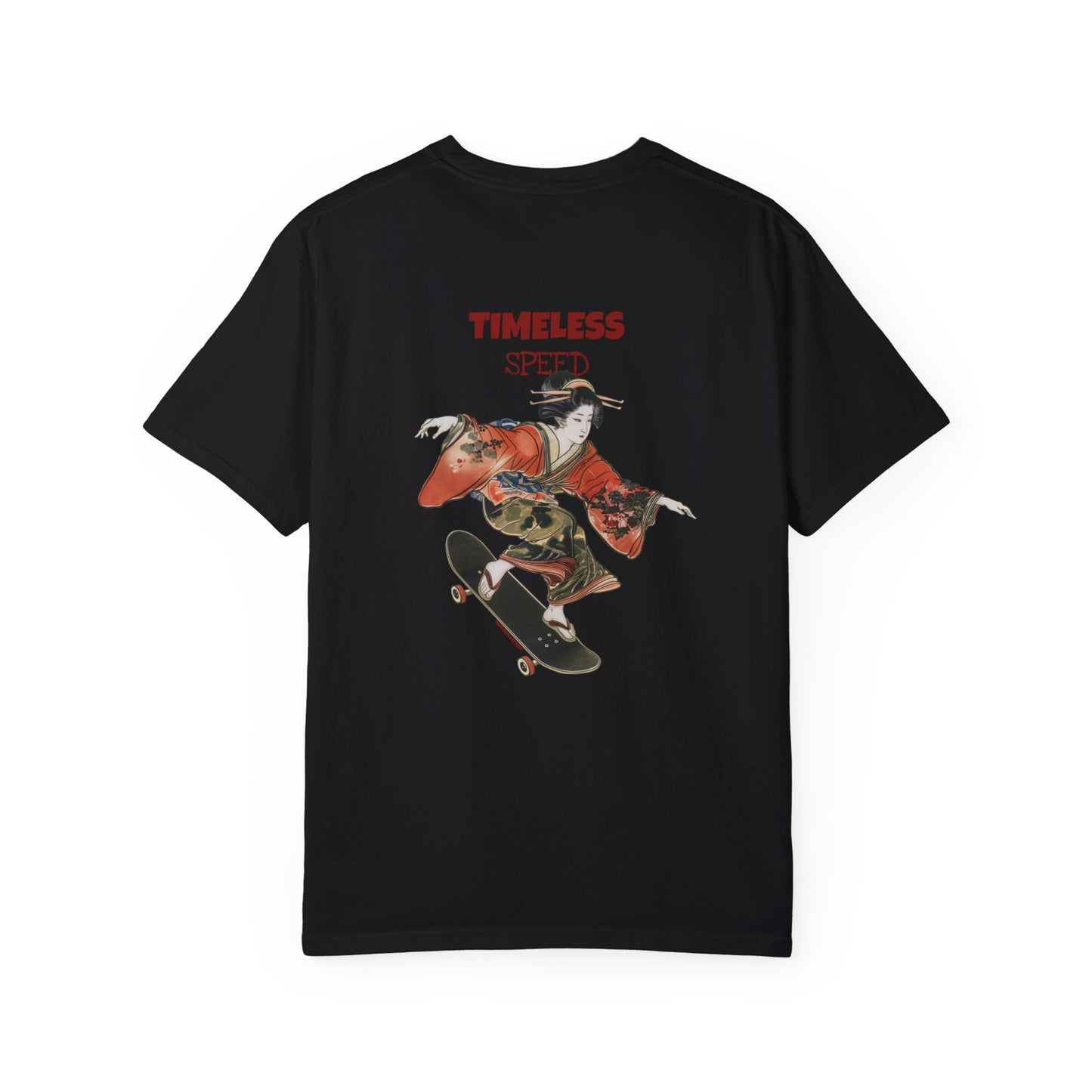 Geisha Riding Skateboard T-shirt