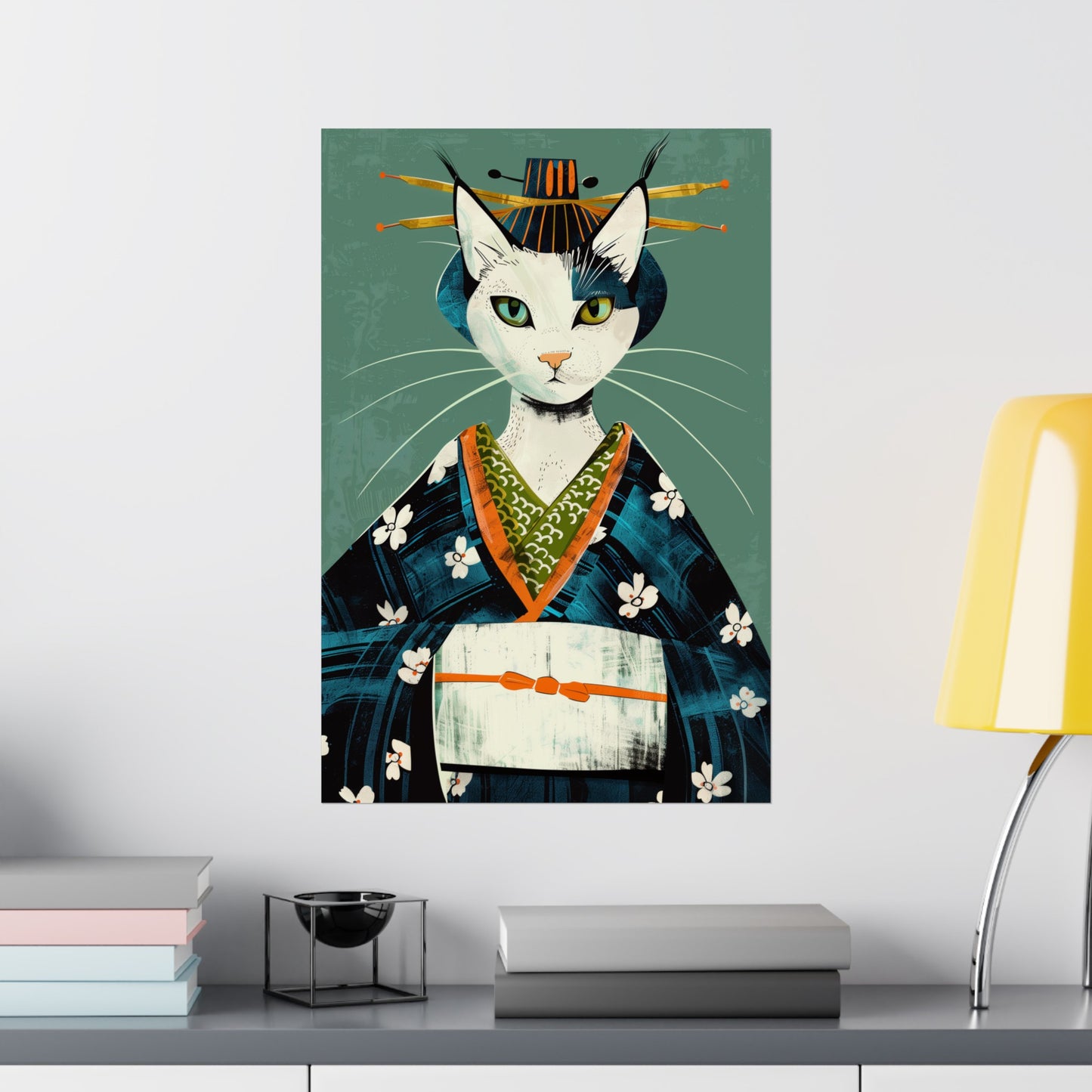 Cat Geisha Poster - Nihon Kollection