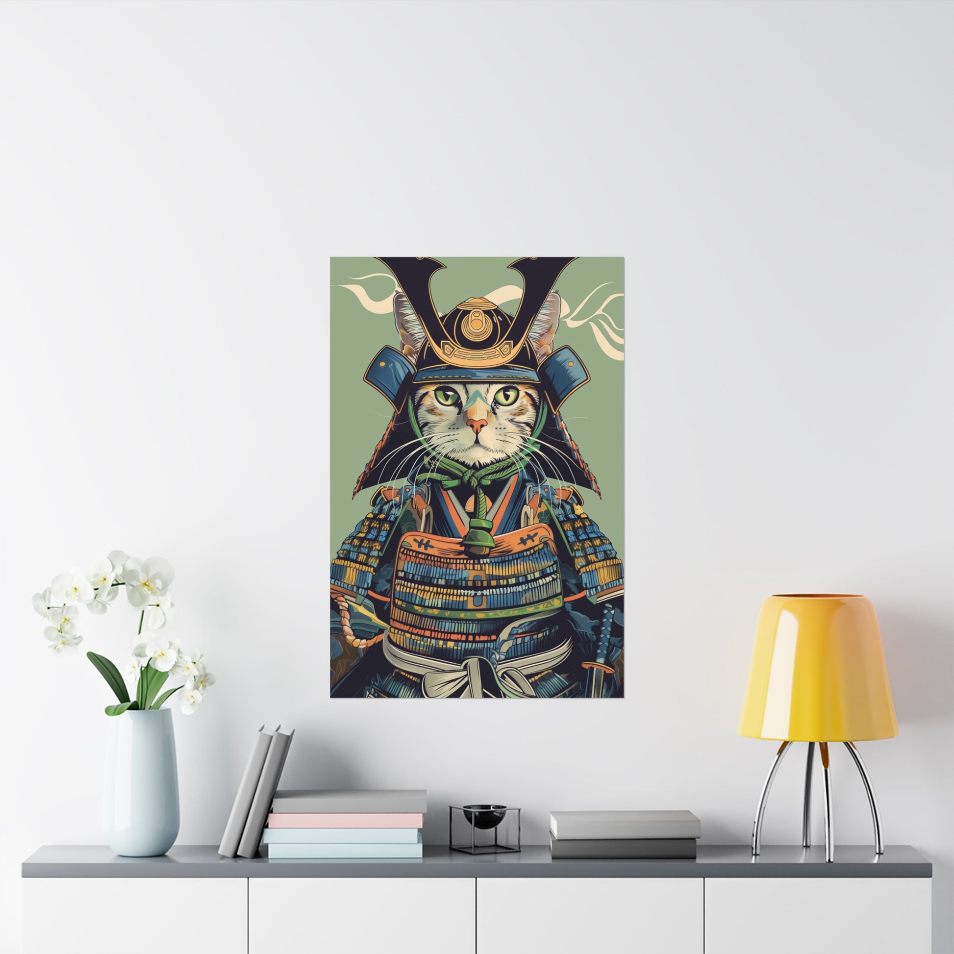 Samurai Cat Poster - Nihon Kollection