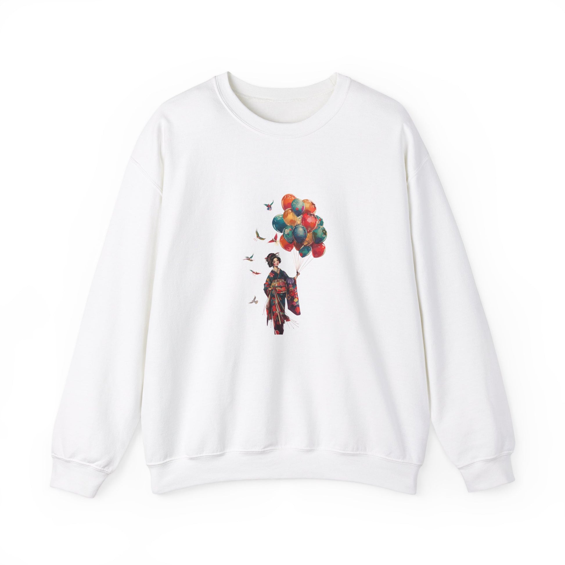 Geisha Holding Balloons Sweatshirt - Nihon Kollection