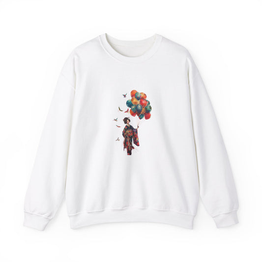 Geisha Holding Balloons Sweatshirt - Nihon Kollection