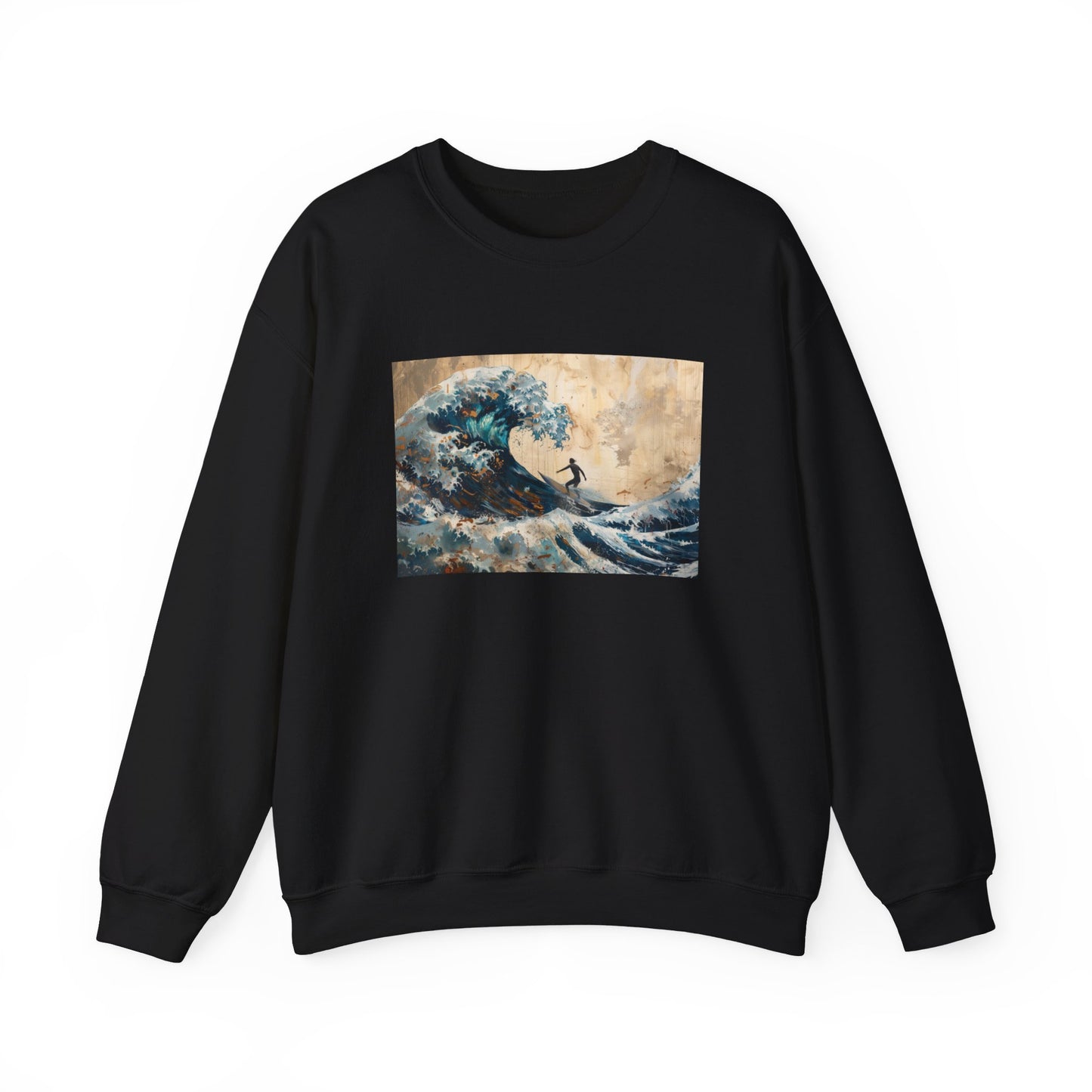 Surfer Riding Hokusai the Great Wave Sweatshirt - Nihon Kollection