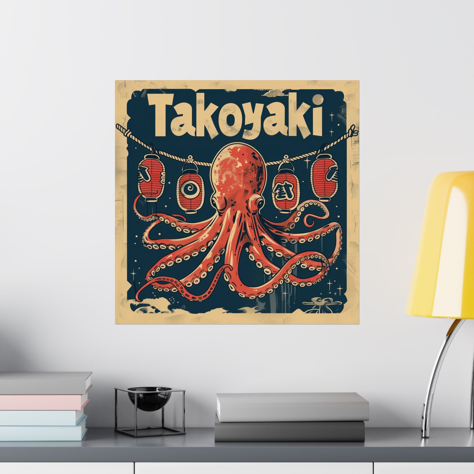 Retro Octopus Takoyaki Poster - Nihon Kollection