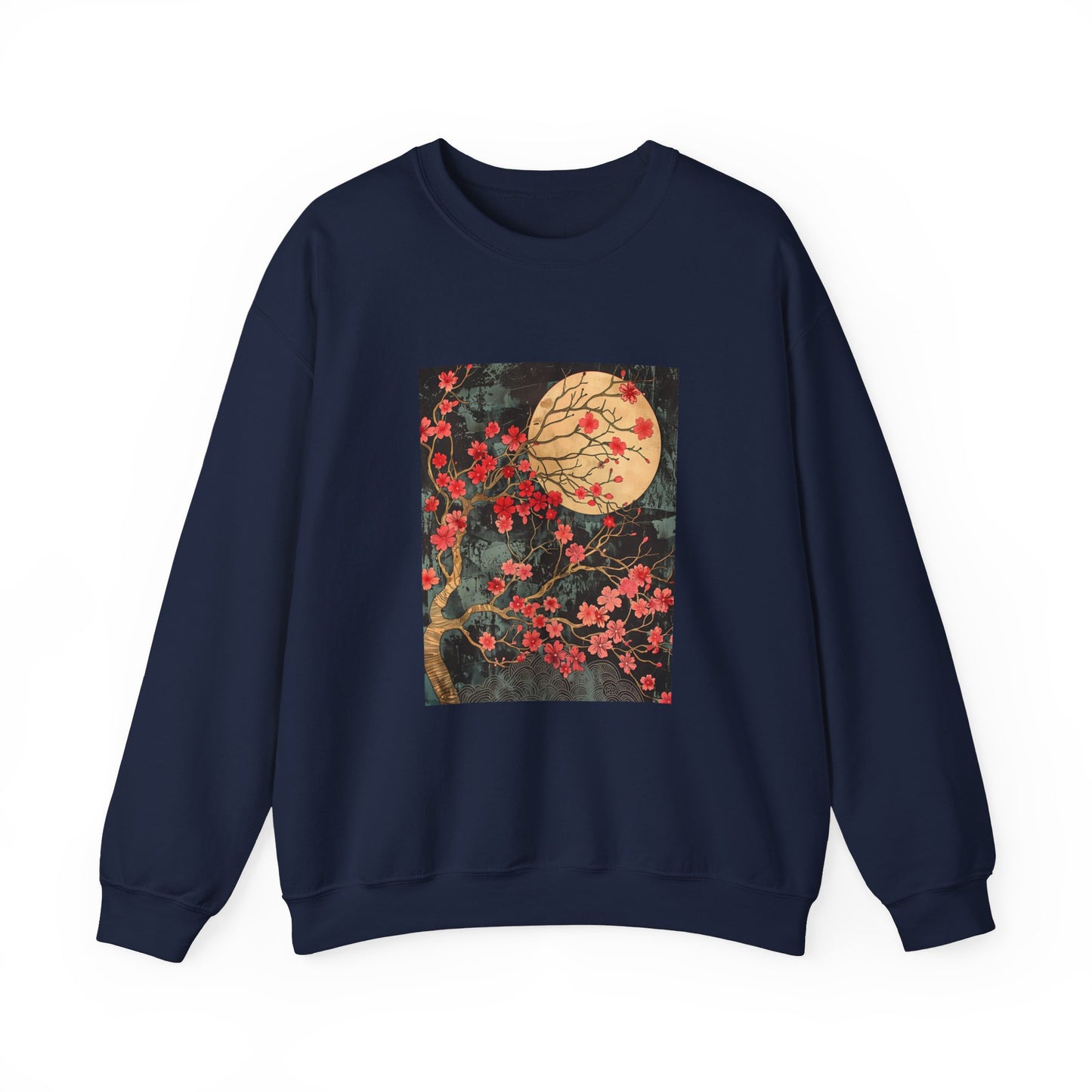 Sakura Branch Featuring The Moon Sweatshirt - Nihon Kollection