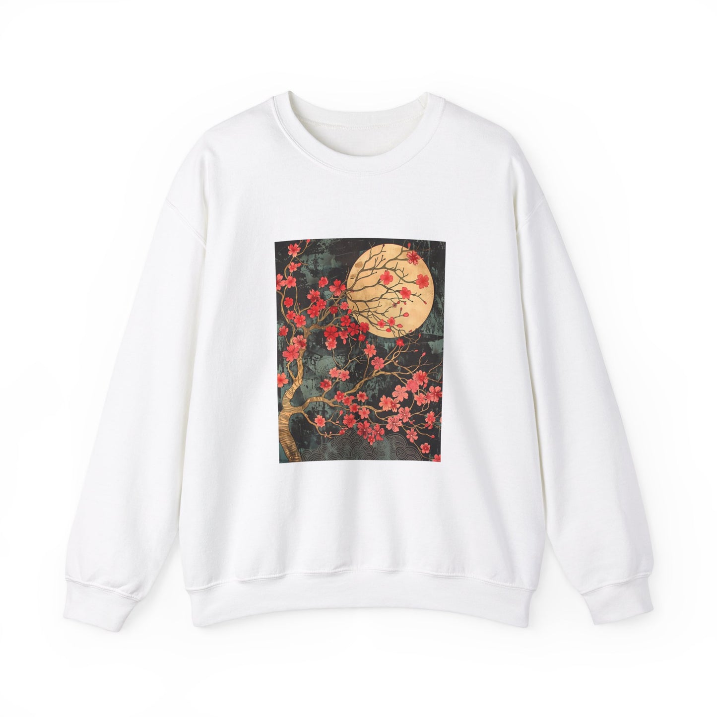 Sakura Branch Featuring The Moon Sweatshirt - Nihon Kollection