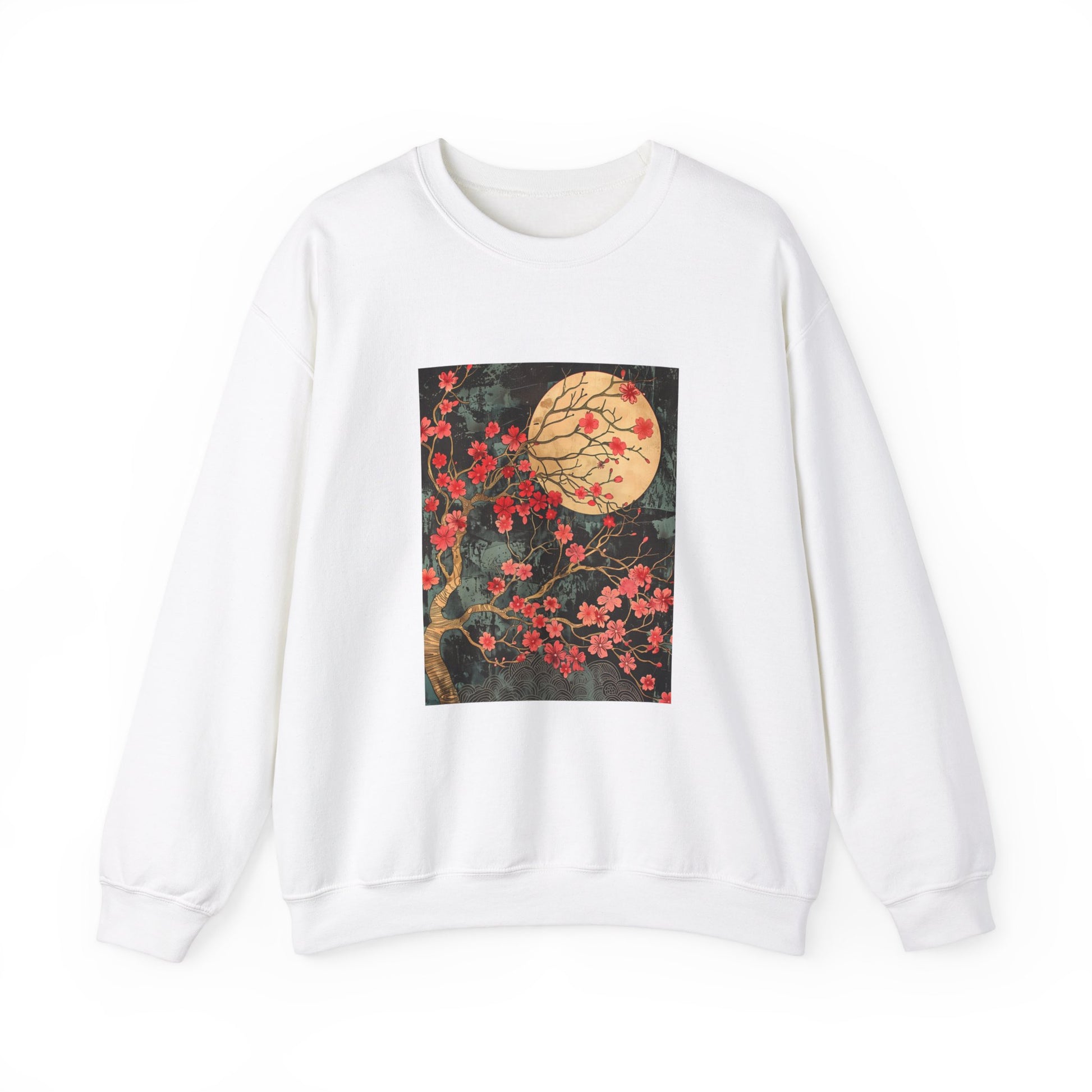 Sakura Branch Featuring The Moon Sweatshirt - Nihon Kollection