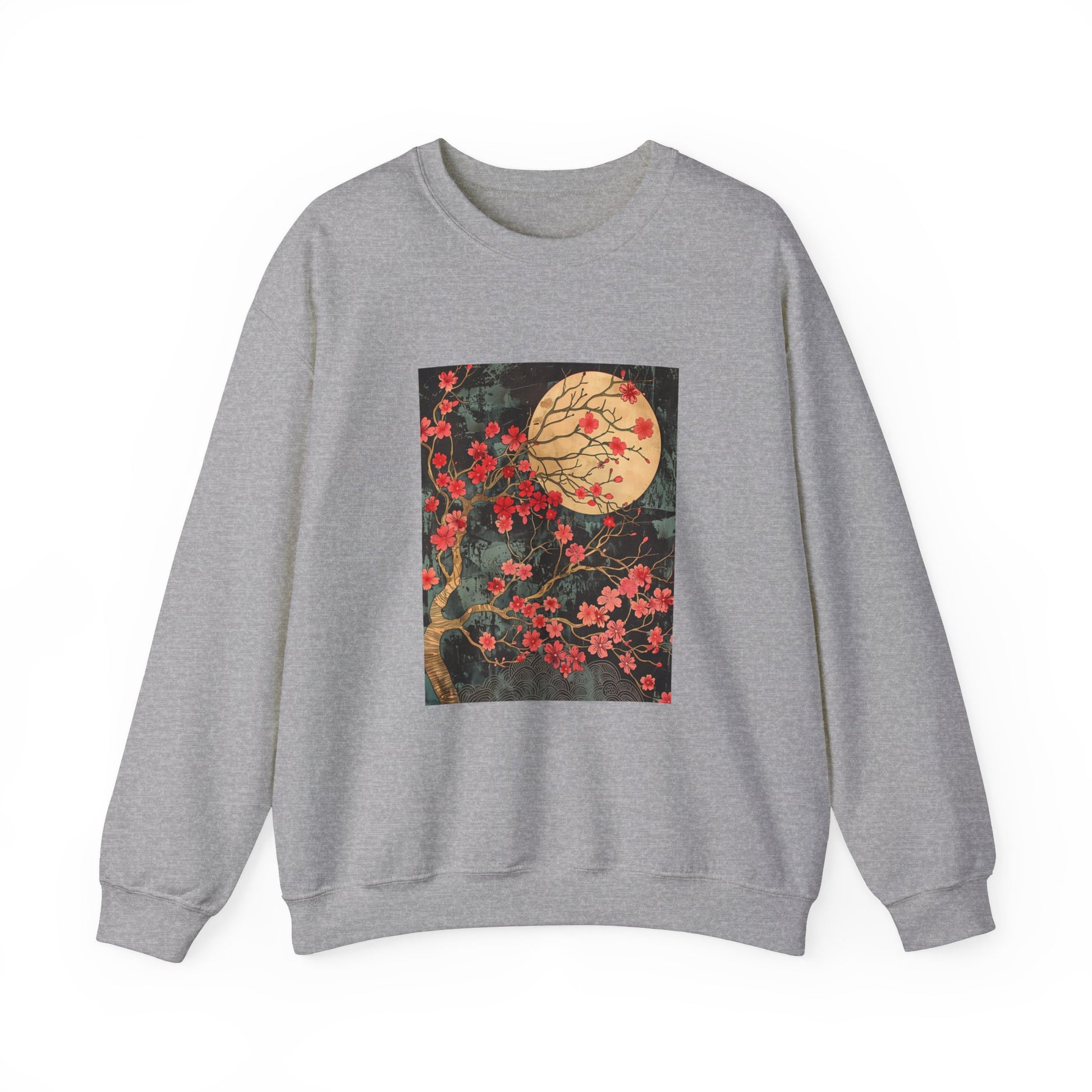 Sakura Branch Featuring The Moon Sweatshirt - Nihon Kollection