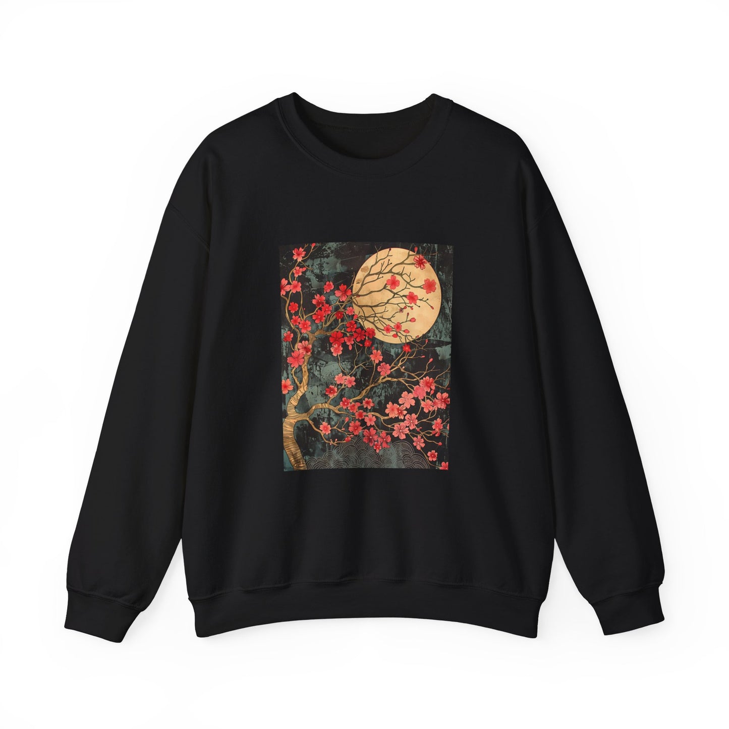 Sakura Branch Featuring The Moon Sweatshirt - Nihon Kollection